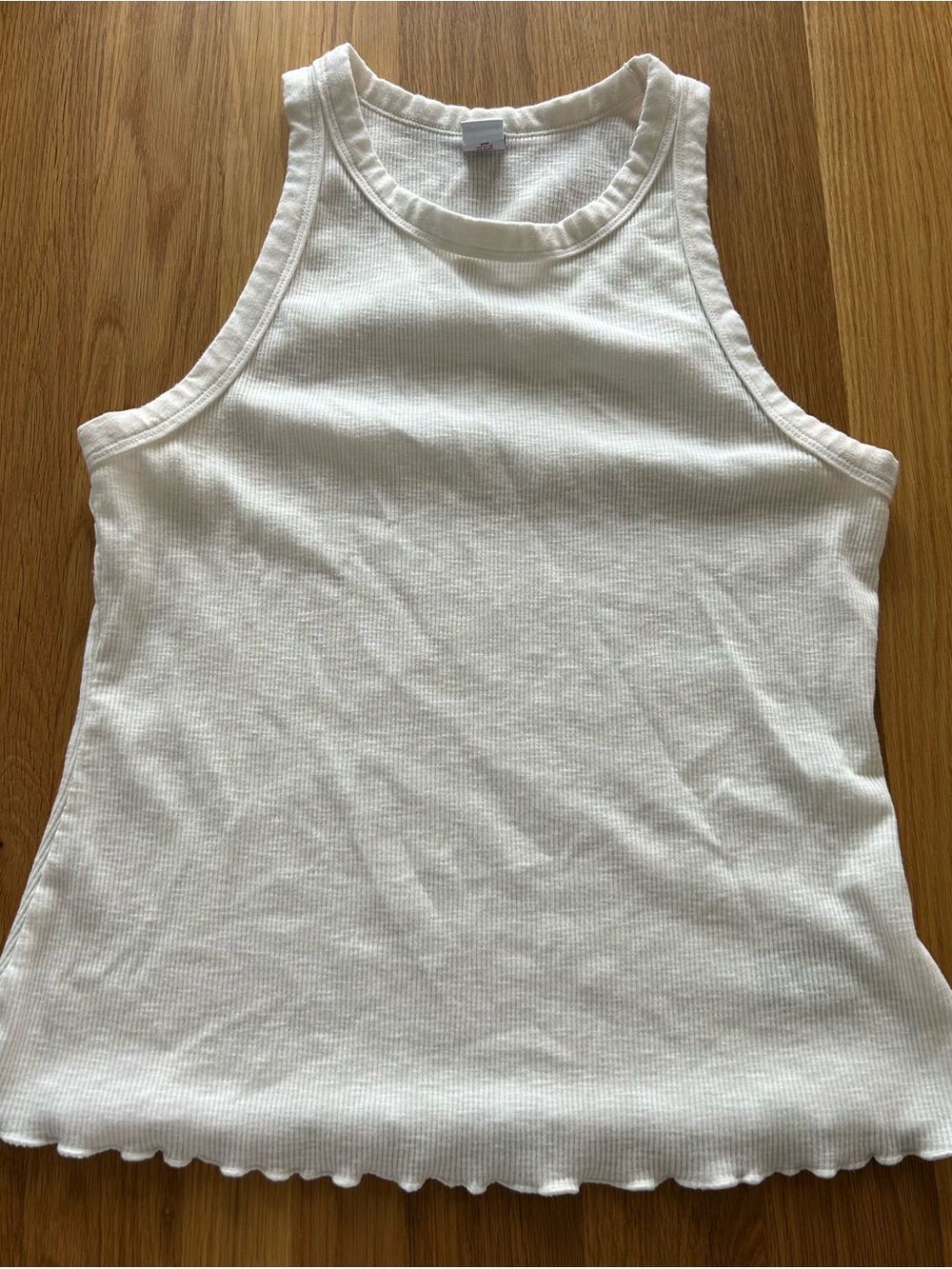 Old Navy White Ribbed Tank Top for Women